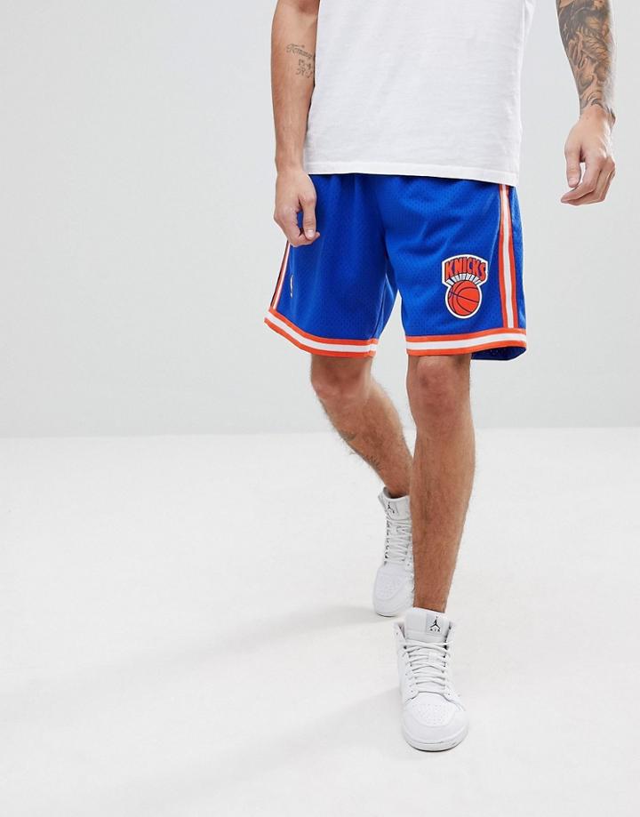 Mitchell & Ness Nba New York Knicks Swingman Shorts - Blue