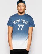 Threadbare New York Fade Out T-shirt - Navy