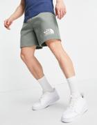 The North Face Logo + Shorts In Gray-grey