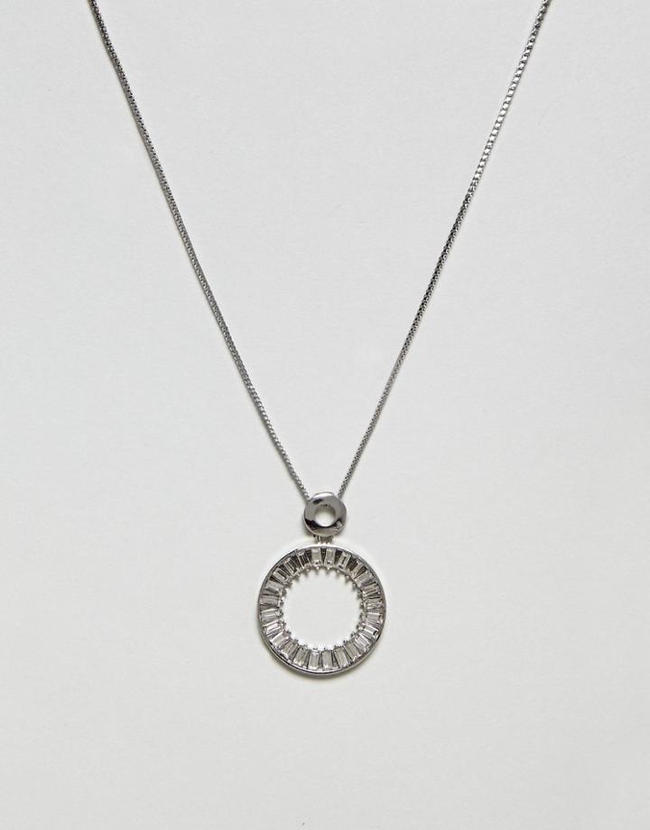 Nylon Pendant Necklace - Silver