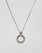 Nylon Pendant Necklace - Silver