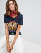 Wrangler X Peter Max Peace Symbol T-shirt - Navy