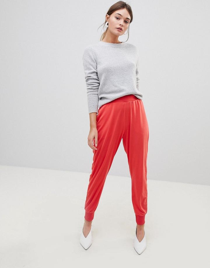 Asos Design Joggers In Crepe - Pink