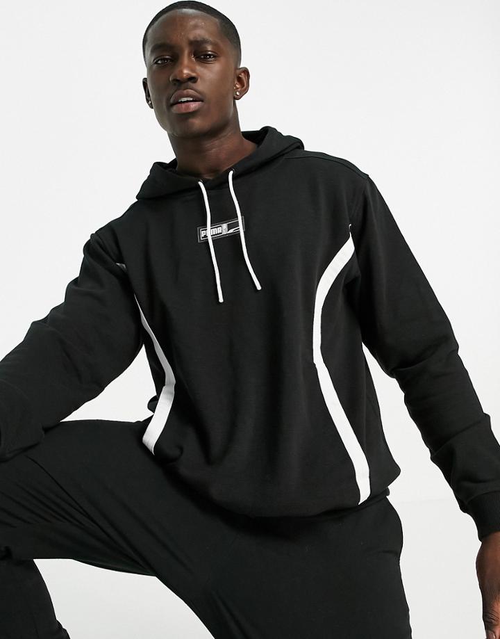 Puma Hoops Small Logo Hoodie In Black