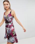 Morgan Allover Floral Mini Skater Dress-multi