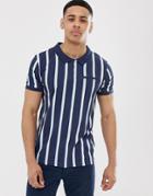 Esprit Polo With Vertical Stripe - Navy