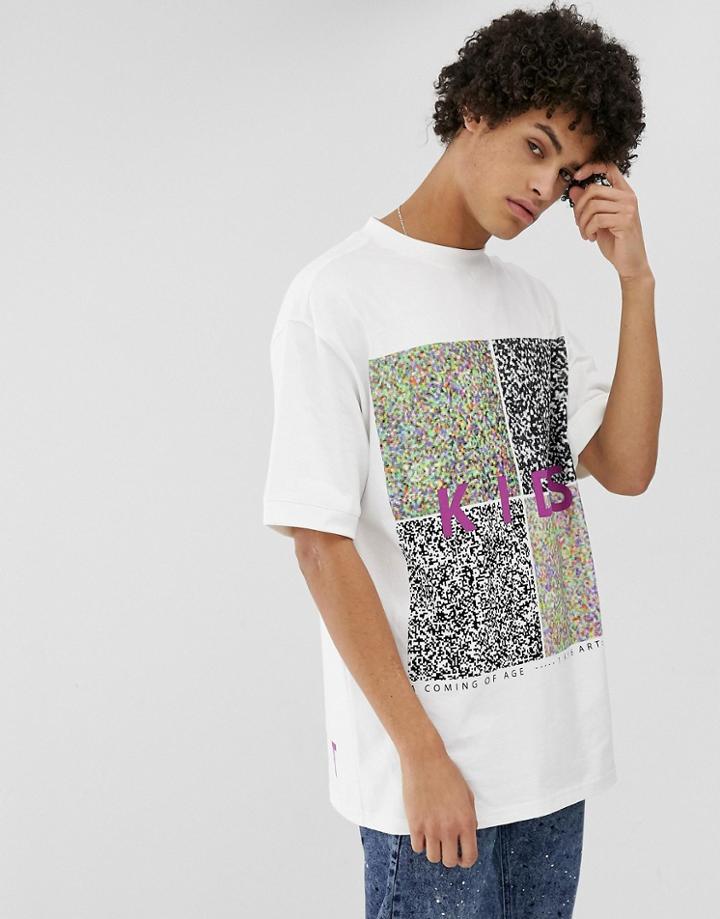 Lyph Oversized T-shirt With Print In White - White