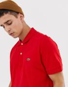 Lacoste Jersey Logo Polo In Red