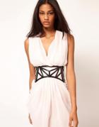 Asos Cutwork Wide Waist Belt - Black