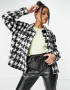 Na-kd Brushed Jacket In Check-multi