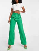 4th + Reckless Wide Leg Suit Pants In Green