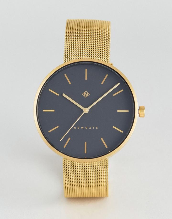 Newgate The Drumline Watch In Gold Mesh - Gold
