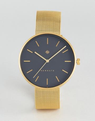 Newgate The Drumline Watch In Gold Mesh - Gold