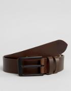 Barneys Smart Leather Belt In Brown - Brown