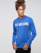 Love Moschino Logo Sweater - Blue
