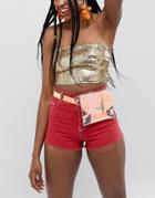 Savage Rainbow Pastel Perspex Belt Bag - Blue