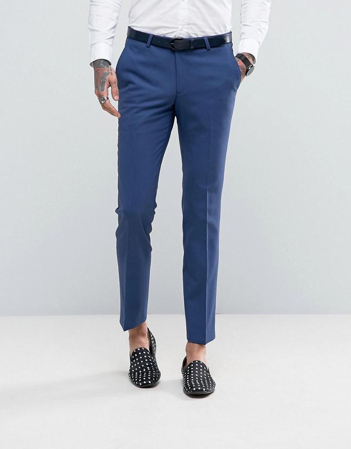 Noose & Monkey Super Skinny Suit Pants - Blue