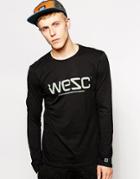 Wesc Logo Long Sleeve T-shirt - Black