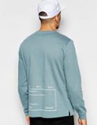 Asos Sweatshirt With City Print In Blue - Blue