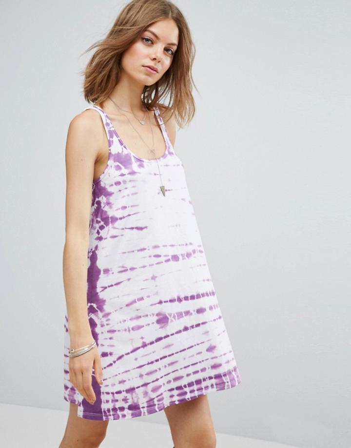 Asos Swing Sundress In Tie Dye - Purple