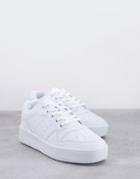 Truffle Collection Chunky Flatform Sneakers In White