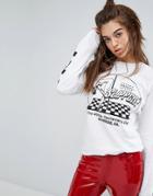 Migos Oversized Long Sleeve T-shirt With Print - White
