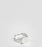 Designb Square Signet Ring In Sterling Silver Exclusive To Asos - Silver