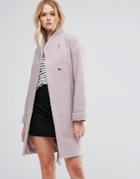 Asos Textured Throw On Coat - Pink