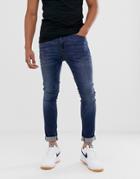 Asos Design Super Skinny Jeans In Dark Wash