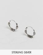 Designb Bali Hoop Earrings In Sterling Silver Exclusive To Asos - Silver