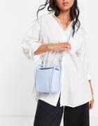 Glamorous Structured Boxy Shoulder Bag In Blue