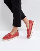 Love Moschino Badge Espadrilles - Red