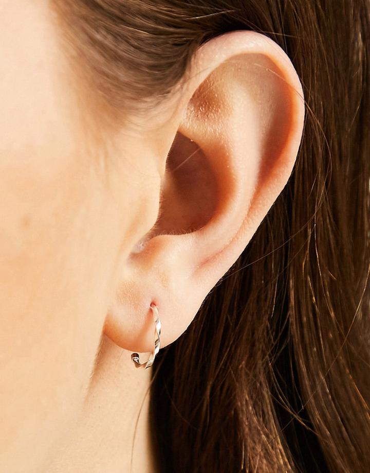 Kingsley Ryan 12mm Twist Hoops In Sterling Silver