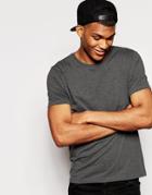 Asos Slim Fit T-shirt With Crew Neck - Charcoal Marl