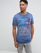 Jack & Jones Vintage T-shirt With Vintage Wash Graphic Print - Blue