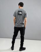 The North Face Red Box T-shirt Back Print In Gray Heather - Gray