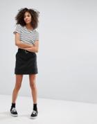 Monki D Ring Belt Skirt - Black
