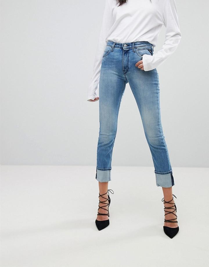Replay Easy Stretch High Rise Slim Leg Jean - Blue