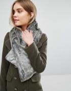 Oasis Faux Fur Tippet Scarf - Gray