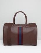 Asos Carryall In Brown With Taping Design To Front - Brown