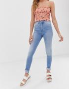 Only High Waisted Skinny Jean-blue