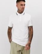 Asos Design Polo Shirt In Interest Jersey With Contrast Tipping - White