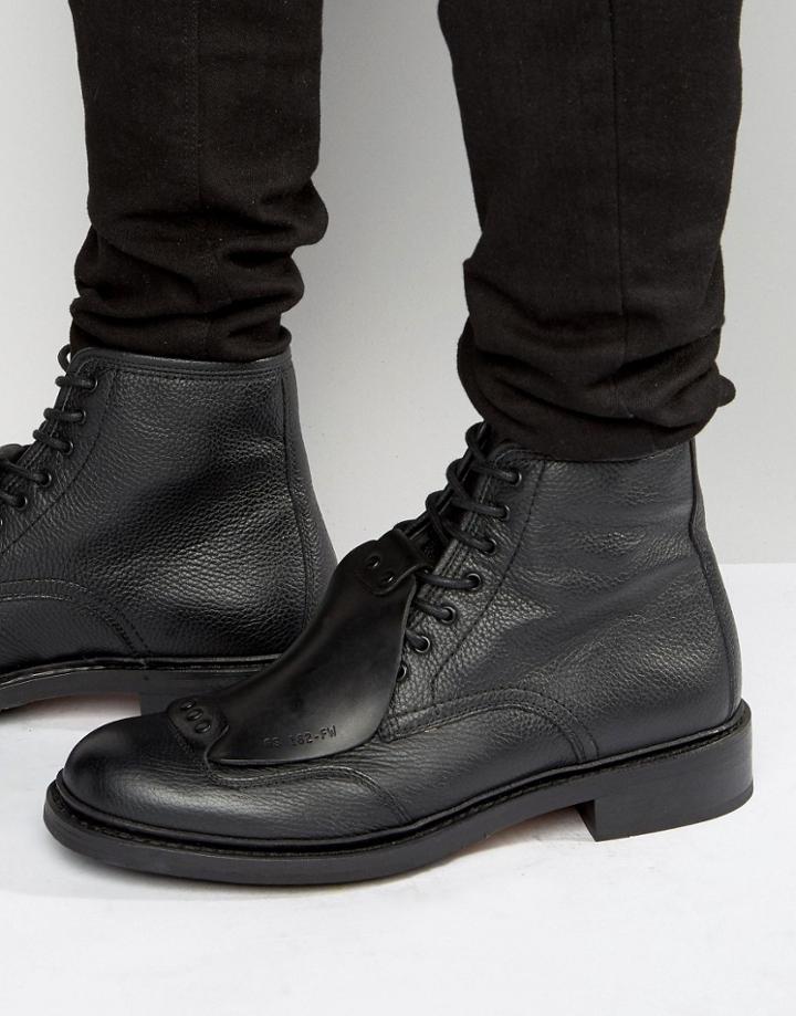 G-star Guard Lace Up Leather Boots - Black