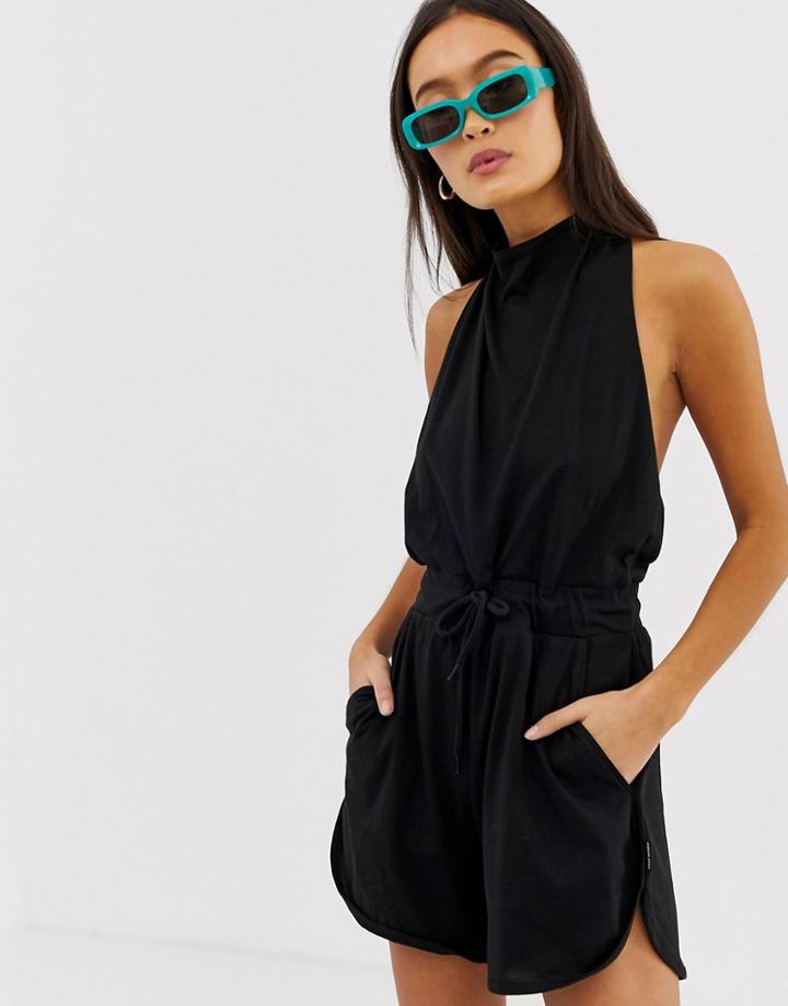 Cheap Monday Organic Cotton Halter Neck Romper-black