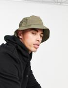 Selected Homme Bucket Hat In Nylon Ecru-neutral