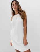 Asos Design Slub Tank Dress-white
