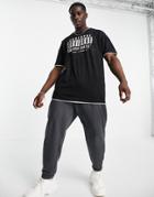 Liquor N Poker Oversized T-shirt In Black With Parental Advisory Logo