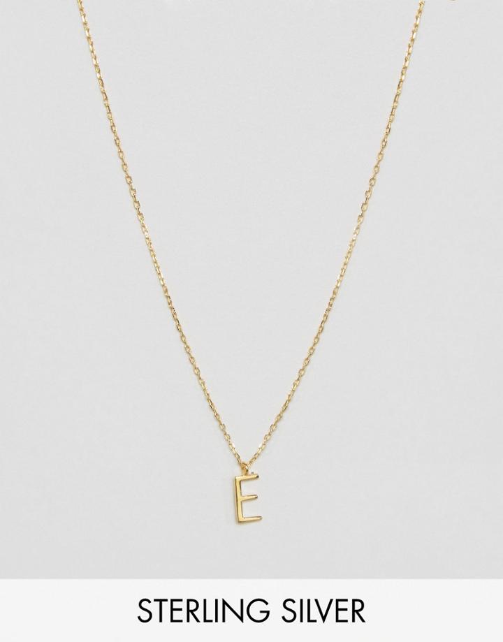 Carrie Elizabeth Mini Initial E Pendant - Gold