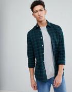 Threadbare Bold Flannel Check Shirt - Green