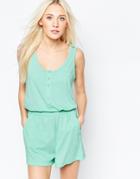Brave Soul Jersey Sleeveless Romper - Opal